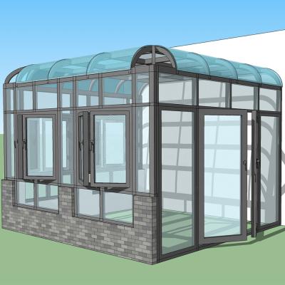 China Contemporary Aluminum Glass House Prefab House Prefab Glass Dome House for sale