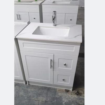 China North America Modern Style Fully Assembled White Bathroom Vanity Cabinets for sale