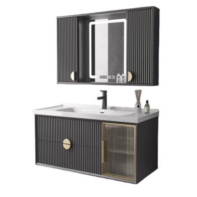 China Hot Selling Modern Bathroom Vanity Cabinets With Led Mirror Cabinet for sale