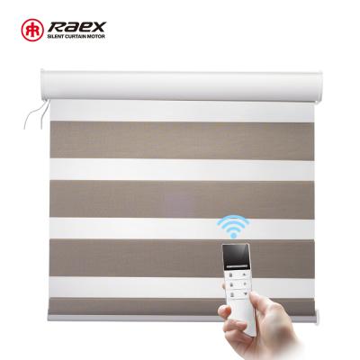 China CLASSIC Zebra Blinds Day and Night Remote Control Motorized Horizontal Window Blackout Roller Shutter Blinds for sale