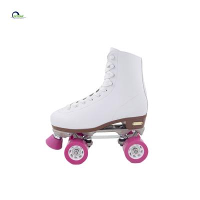 China Superior Wholesale White PVC PU Injection Wheels 608ZB Bearing Roller Skate for sale