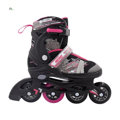 China 2021 New Design Mesh Junior Skate Shoes Adjustable Inline Skates For Kids for sale