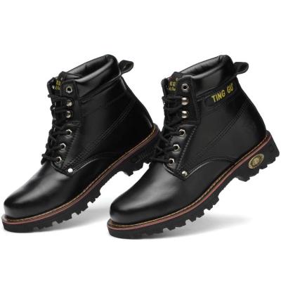 China Steel Toe Protection Fashion Casual High Cut Climbing Boots Industrial Work Foot Protection Black Safety Shoes for sale