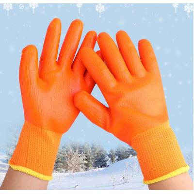 China Durable Insurance Work Gloves Wholesale Impregnated Wear Resistance Rubber Oil Coated PVC Thick Working Gloves for sale