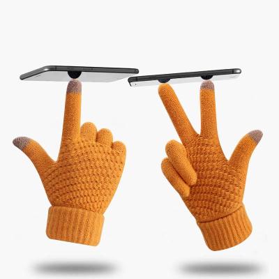 China Durable Woolen Gloves Touch Screen Gloves Knit New Winter Men's Warm Gloves for sale