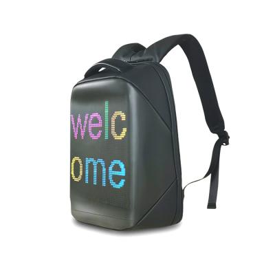 China 2021 Newest USB wifi control smart human walking advertising being led screen backpack DIY custom dynamic LED display backpack for sale