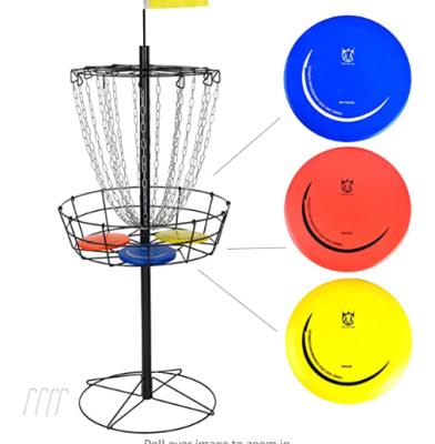 China For Outdoor Sport String Disc Portable Flying Golfs 24 Target Set Disc Golf Cart for sale