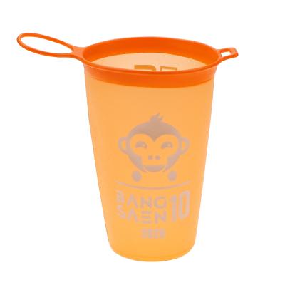 China Bpa racing event silicone free activtive folding drinks custom lightweight folding soft drinks tpu logo tpu logo flask mug for sale