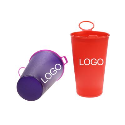 China Custom Lightweight Soft Silicone Flask Folding Water Cup Gift Cup Artwork And Colors Available for sale