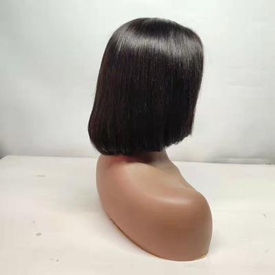 China Transparent Lace Closure Human Hair Bob Wig for sale