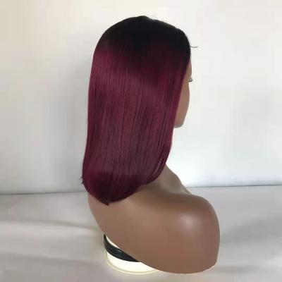 China 100% Transparent Silky Straight Ombre Color Human Hair Wholesale Wave Lace Closure Wigs Sellers for sale