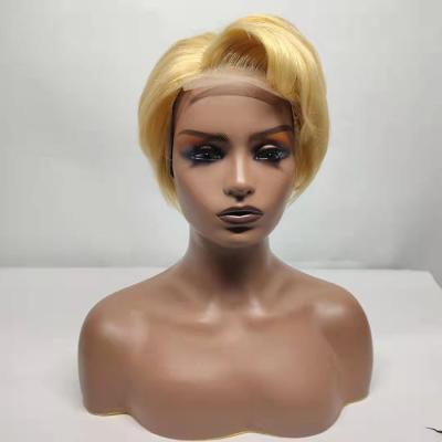 China Regular Wave 613 Blonde Hair Short Clousre Lace Wigs for sale