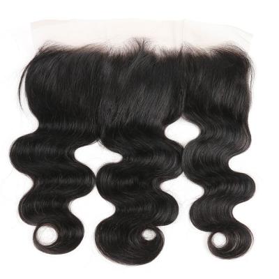 China Indian Hair Extension Ear To Ear Body Frontal Wave 13Inch/4Inch for sale