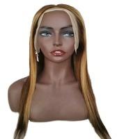 China Silky Straight Wave Two Tone Mixed Color 4/27 HD Straight Hair Lace Front Wig for sale