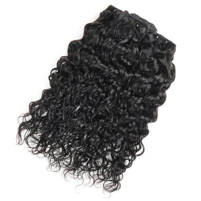 China Natural Wave Raw Cuticle Aligned Indian Hair Natural Wave for sale