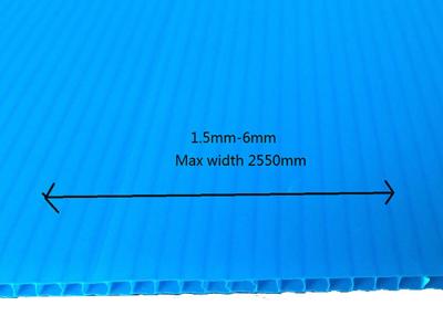 China Wellpappboden-Schutz blaue Plastik2mm Corflute pp. 3mm zu verkaufen