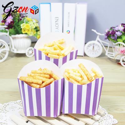 China Wholesale Cheap Price Custom Logo Recyclable Packing Folded Paper French Fries Box for sale