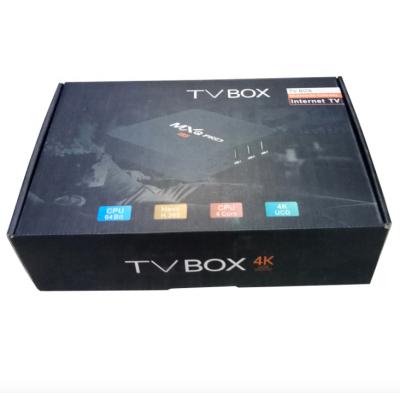 China Disposable Corrugated BOX Packaging Black TV Box With Logo Printing for sale