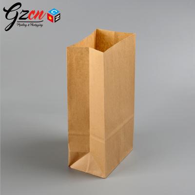 China Various Sizes Recyclable Customized Food Grade Packaging Bread Brown Craft Paper Bag for sale