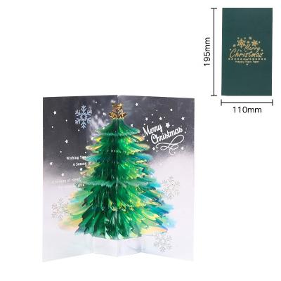 China Funny 3D Europe Christmas Tree Greeting Card Display Stand Cards for sale