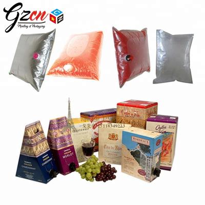 China Recyclable Custom Printing Unique Box Packing 3L, 5L, 10L, 20L Wine Water And Liquor Juice Bag In Box for sale