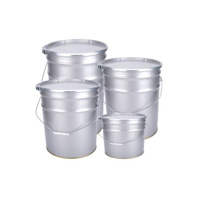 China Wholesale Head Design Open Head And Narrow Liners Files Paint Chemical Vacuum Metal Pail Bucket For Trade Handy for sale