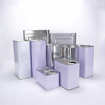 China Custom Vintage Square Shape Containers Tinplate Empty Metal Tin Oil Can With Lid Alcohol Curing Agent Oil Paint Glue For Package Makers Production for sale