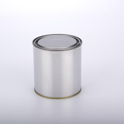 China Packaging Customize Container 1 Liter Empty Round Metal Paint Tin Can for sale