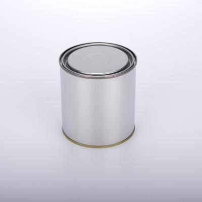 China Stocked Round 1 Liter Metal Tin Can Container For Oil With Lid for sale