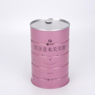 China Food Grade Metal Food Canisters Can Be Coated Inside Easy Open Lid For Powder for sale