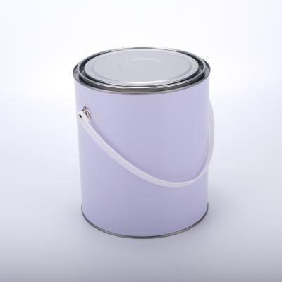 China Paint Glue Oil Another 3.7 Liter Round Empty 1 Gallon Glue Paint Tin Metal Tin Can for sale