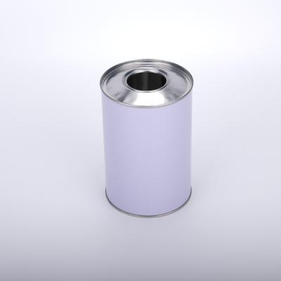 China Paint Glue Oil Other 1 Liter Round Shape Metal Empty High Quality Tin Can Oil Manufacturer for sale