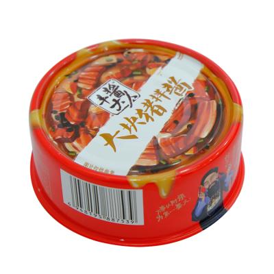 China Pleurotus eryngii pig seal customization nutrition stored empty filling sealing meat canned boxes for food for sale