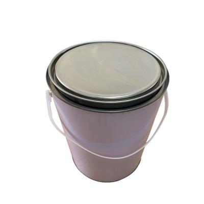 China Popular promotional single empty 4l round stocked for packaging paint thinnet tin can for sale