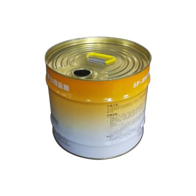 China Stocked Customized Wholesale Large Round Empty Metal Printing Can Handle Lid Oil Can Bucket for sale