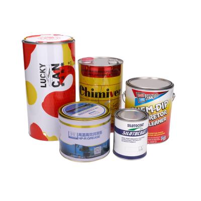 China Stocked Shape Round Promotion Low Price Custom Metal Oil Cans Paint Bucket With Metal Handle for sale