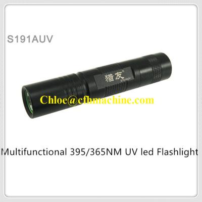 China MINI Slim 18650 3W High Power Cree 365NM Ultraviolet Light Bulb Led Flashlight for sale