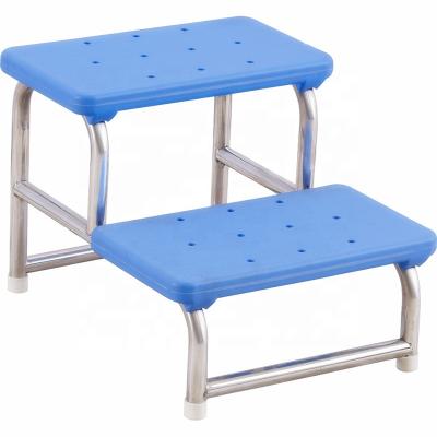 China Modern High Quality Medical Coated Two Step Steel Foot Stool Patient Step for sale