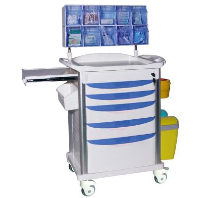 China Modern Traditional ABS Anesthesia Living Hospital Furniture Medical Nursing Mobile Trolley for sale