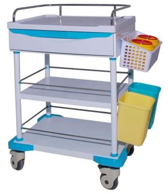 China Modern Hospital Furniture Medical Equipment Treatment Trolley Trolley with Wheels for sale