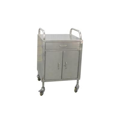 China Modern Hospital Furniture Stainless Steel Medical Emergency Trolley for sale