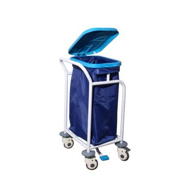 China Hospital Trolley Hospital Trolley Household Steel Dirty Linen Cart With Open Foot for sale