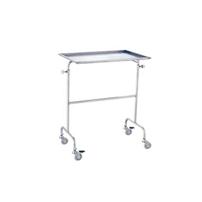 China Hospital Trolley Hospital Instrument Stainless Steel Mayo Tray Table Trolley Price for sale