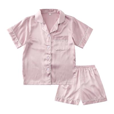 China Kid QUICK DRY Pajamas Set With Shorts Pajamas Kids Soft Silk Sleepwear for sale