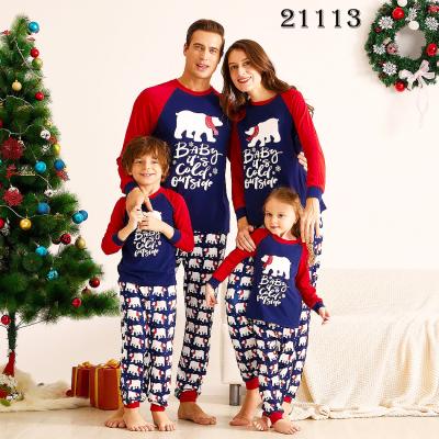 China QUICK DRY Mens Cotton Rayon Womens Pajamas Suit Pajamas Family Christmas Long Sleeve Set With Pants for sale