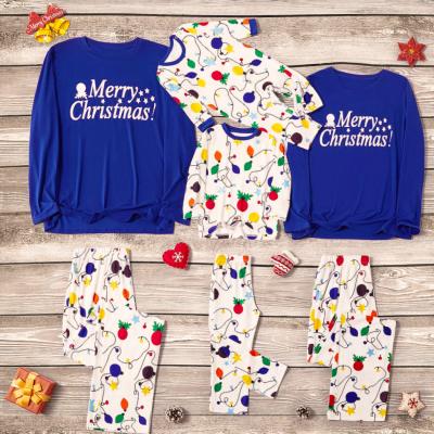 China Family Christmas QUICK DRY Pajamas Milk Fleece Christmas Silk Pajamas Suit Long Sleeve With Pants for sale