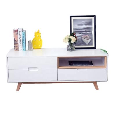 China Modern Fashion Wooden TV Stand Cabinet Colorful Design Living Room Convertible With High Glossy Painting for sale