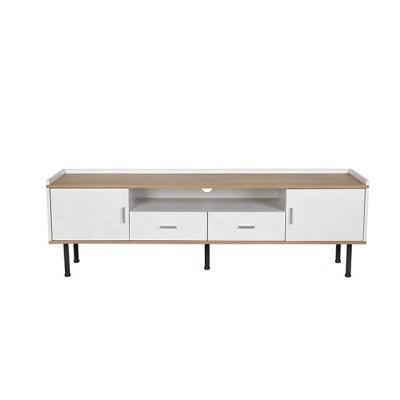 China Modern Simple Design Convertible White Wooden TV Stands High Storage Capacity for sale