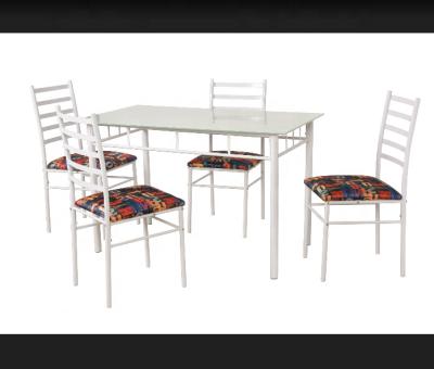 China Tempered glass dining table and 1+4 chair convertible set for the home for sale