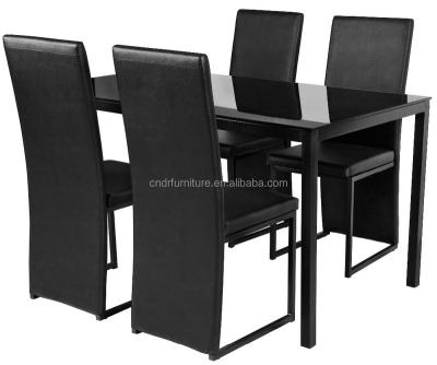 China Convertible Glass Hardware And Home Furniture General Use 1+6 Dining Table Sets for sale